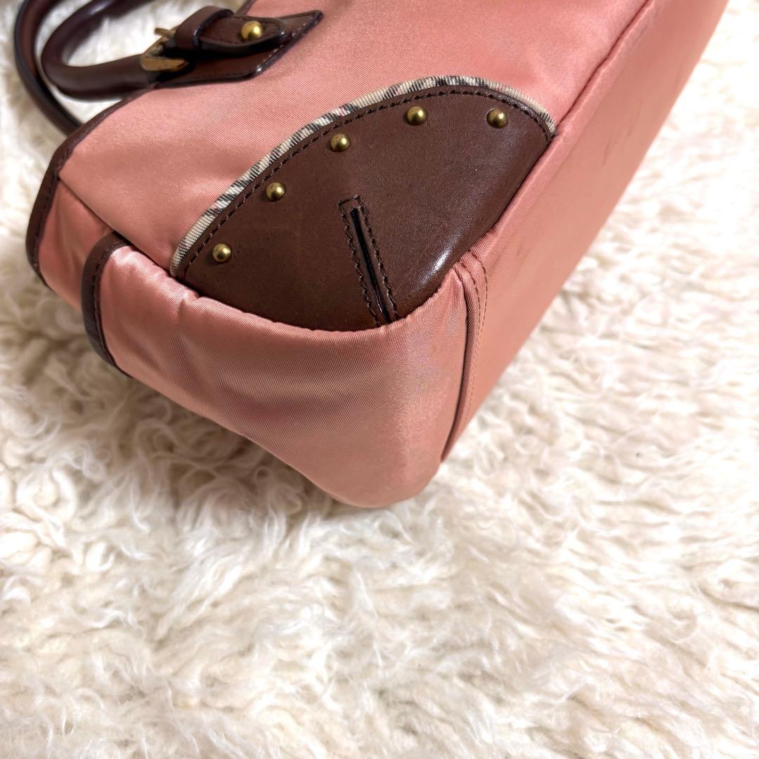 【極美品】バーバリーブルーレーベル　ハンドバッグ　レザー　スタッズ　稀少