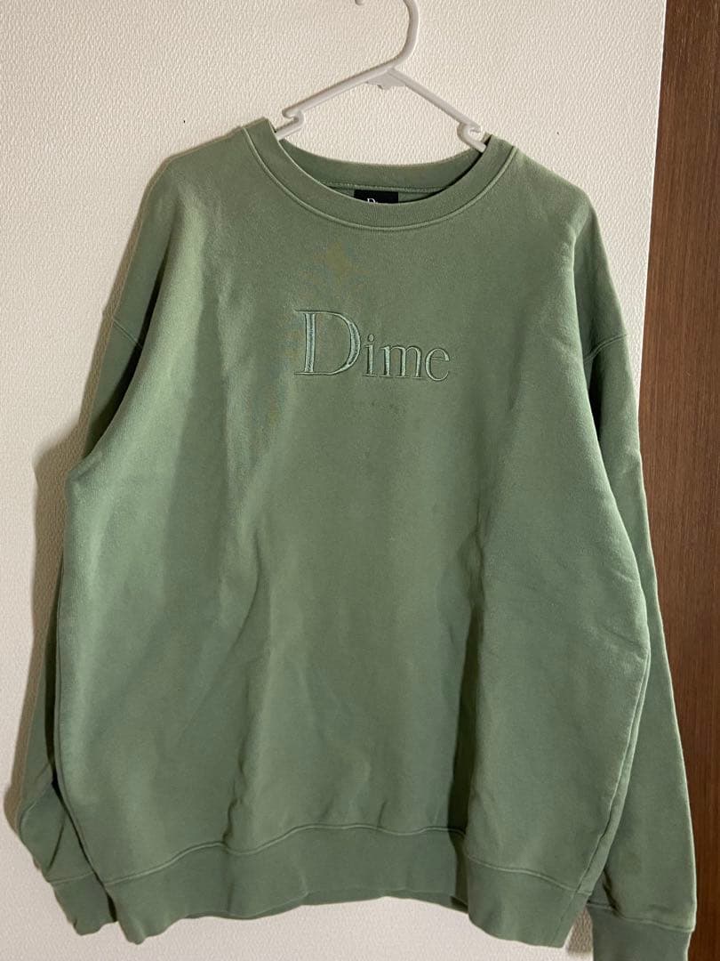 Dime ロゴ刺繍 スウェット トレーナー グリーン ストリート