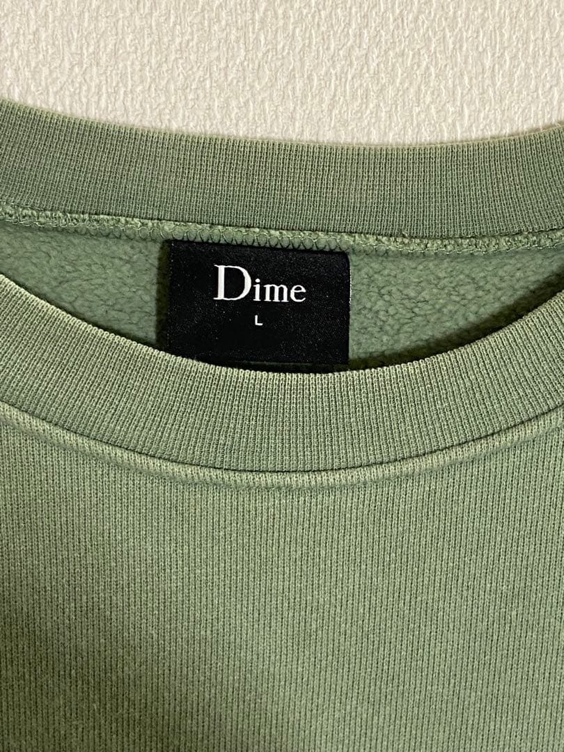 Dime ロゴ刺繍 スウェット トレーナー グリーン ストリート