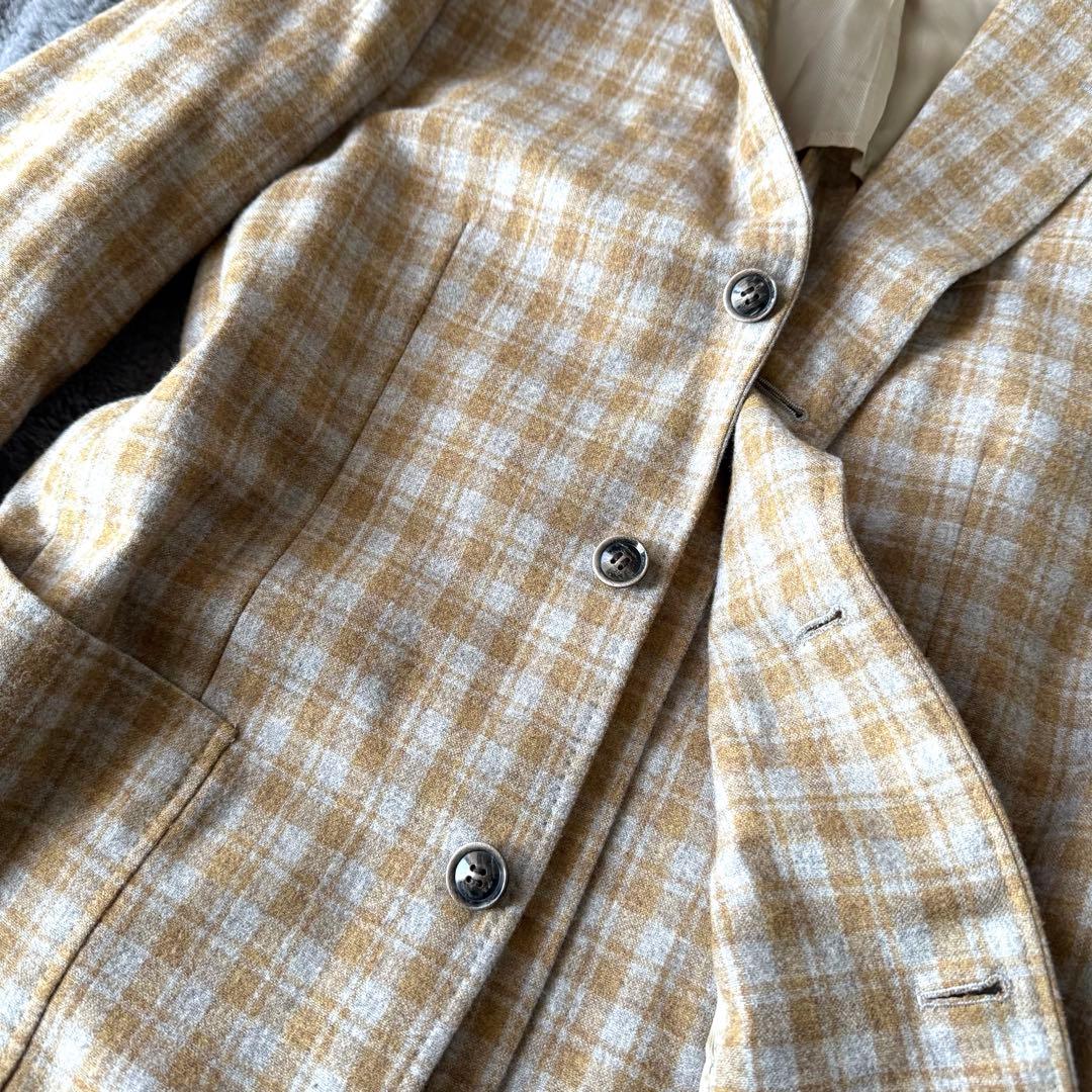 CEEKAYさまRING JACKET イエロー チェック テーラードジャケット