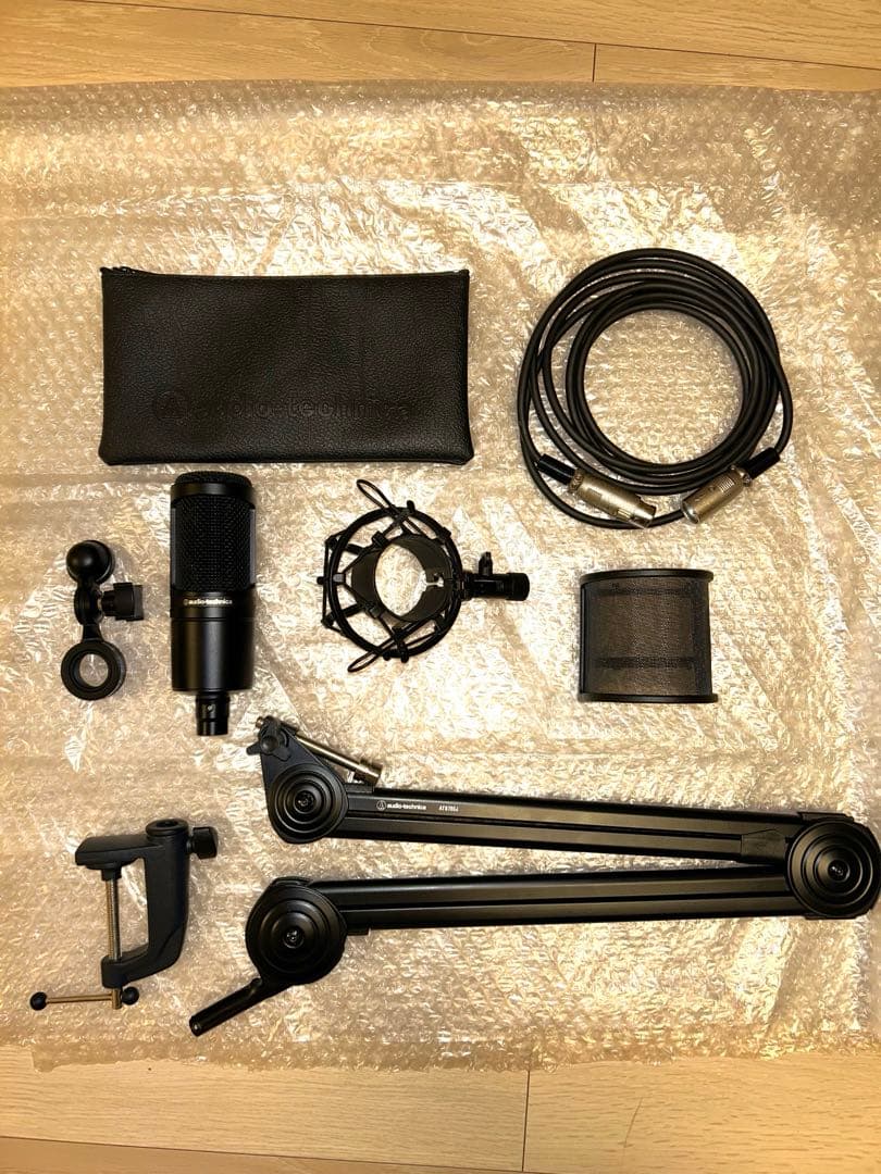 オーディオテクニカ コンデンサーマイク【AT2020】デスクアーム/ケーブル付き