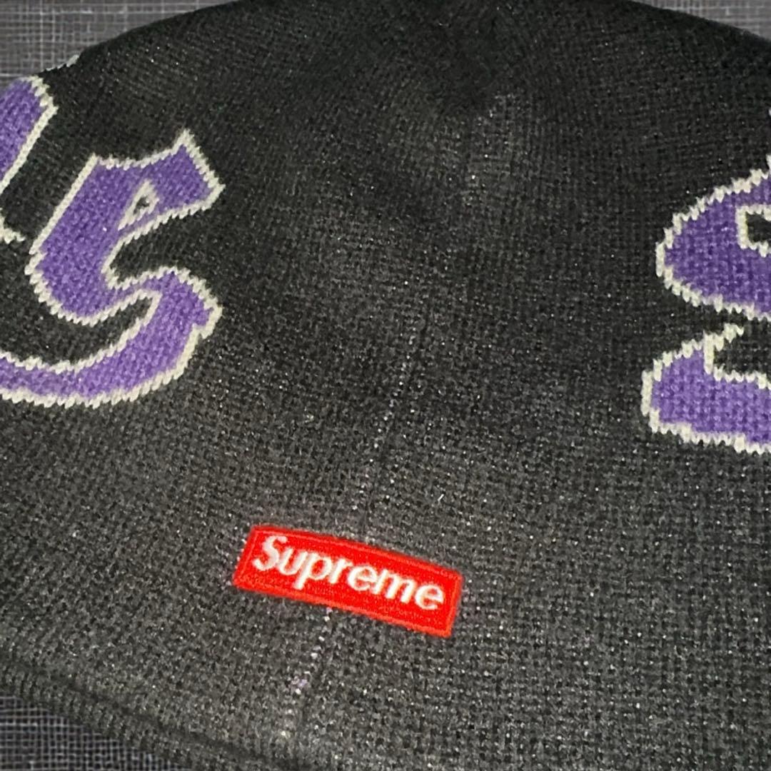 帽子 Supreme New Era Accent Beanie Navy FW24