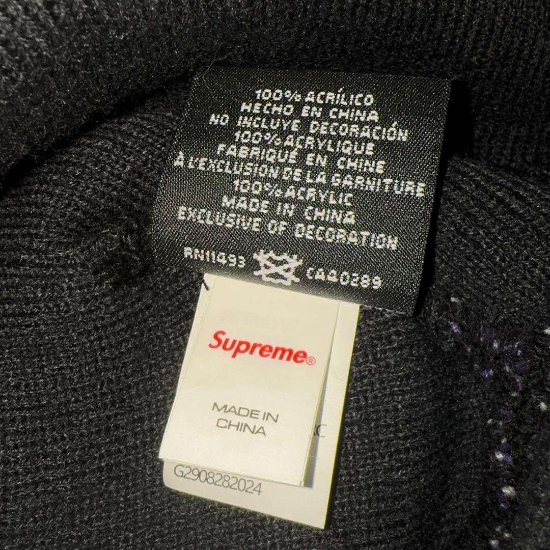 帽子 Supreme New Era Accent Beanie Navy FW24