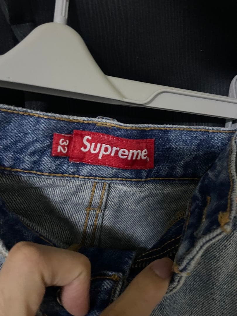 パンツ supreme baggy jean dirty indigo 32