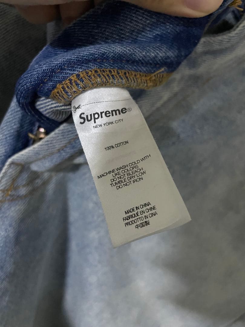 パンツ supreme baggy jean dirty indigo 32
