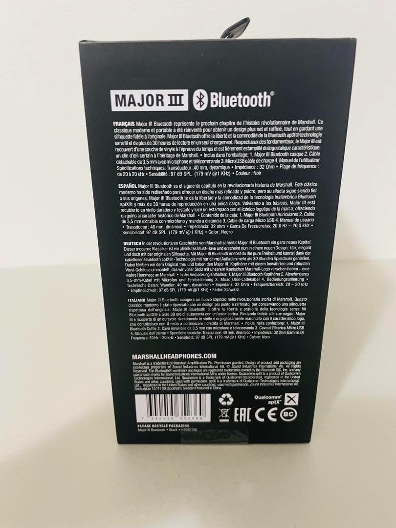 正規品 マーシャル ヘッドホン ブラック MAJOR III メジャー3 ⑥