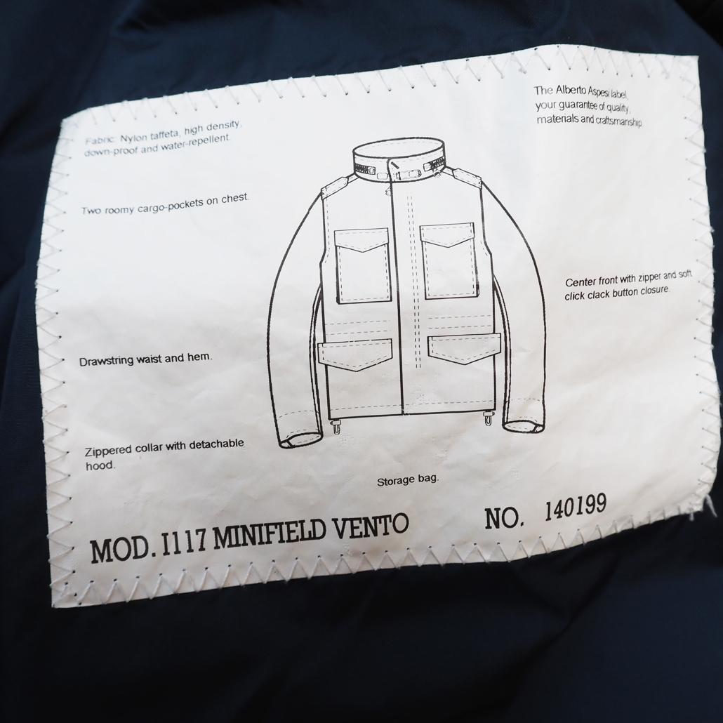 ASPESI パッカブルM-65 MINI FIELD VENTO 袋付き 紺M