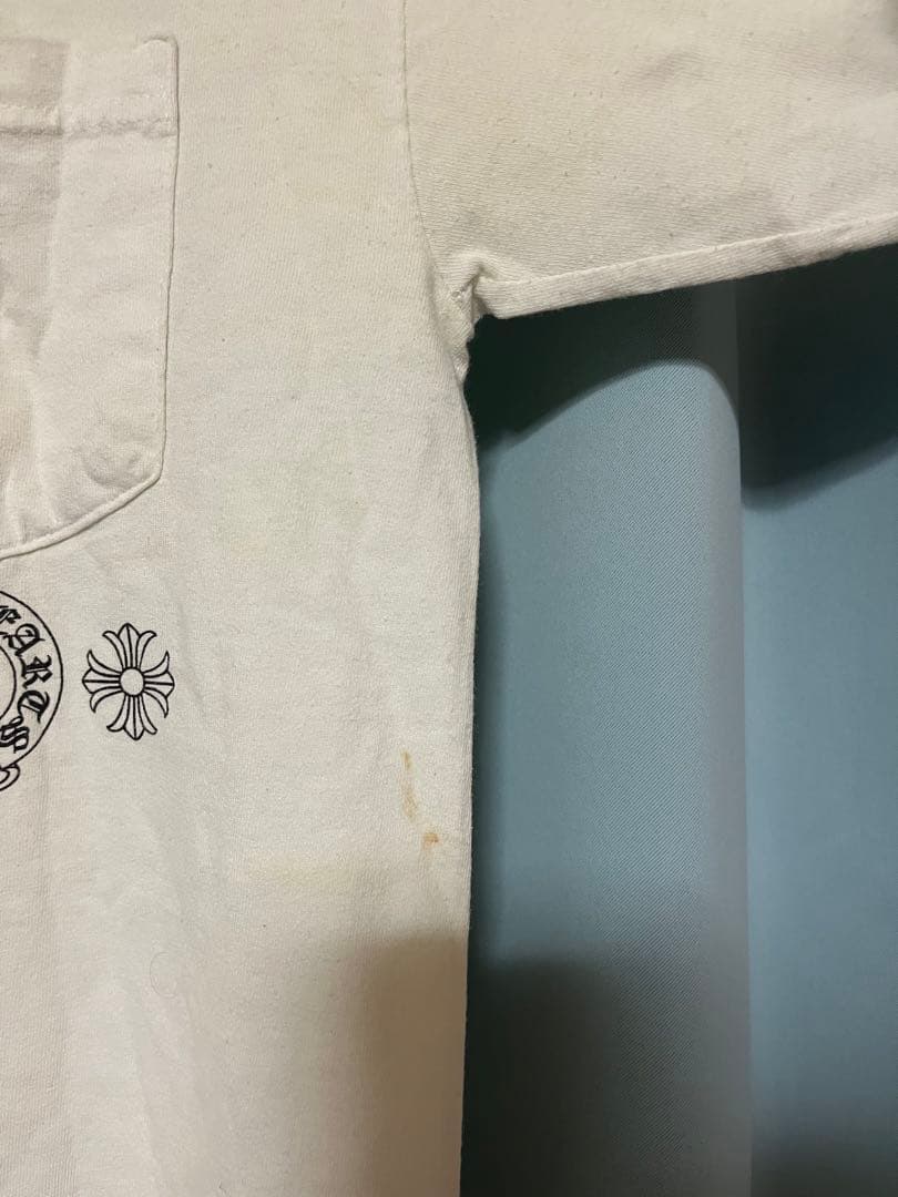 クロムハーツ 白 ポケットTシャツ 半袖 レディース　ポケット付き