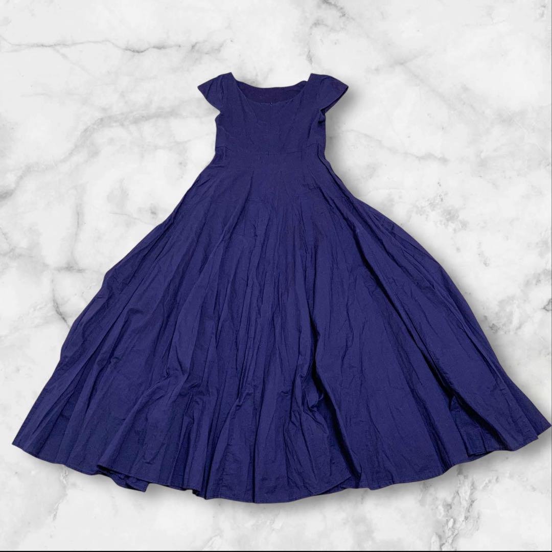 【超人気モデル⭐︎】マリハ 月の夢のドレス ワンピース コットン 38 紺