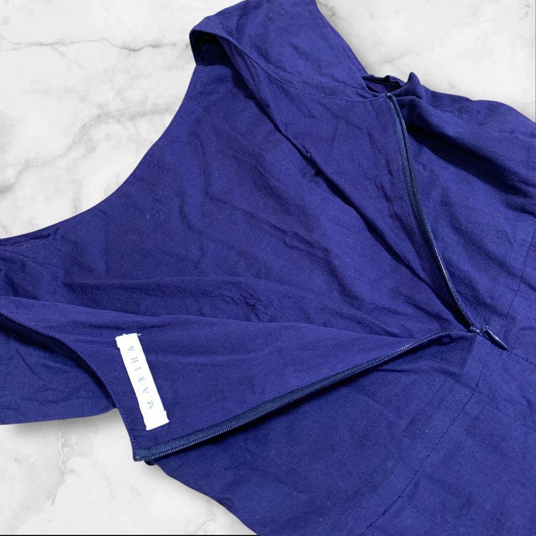 【超人気モデル⭐︎】マリハ 月の夢のドレス ワンピース コットン 38 紺