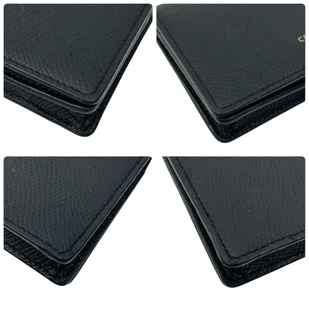 【美品】セリーヌ CELINE カードケース 名刺入れ レザー ブラック