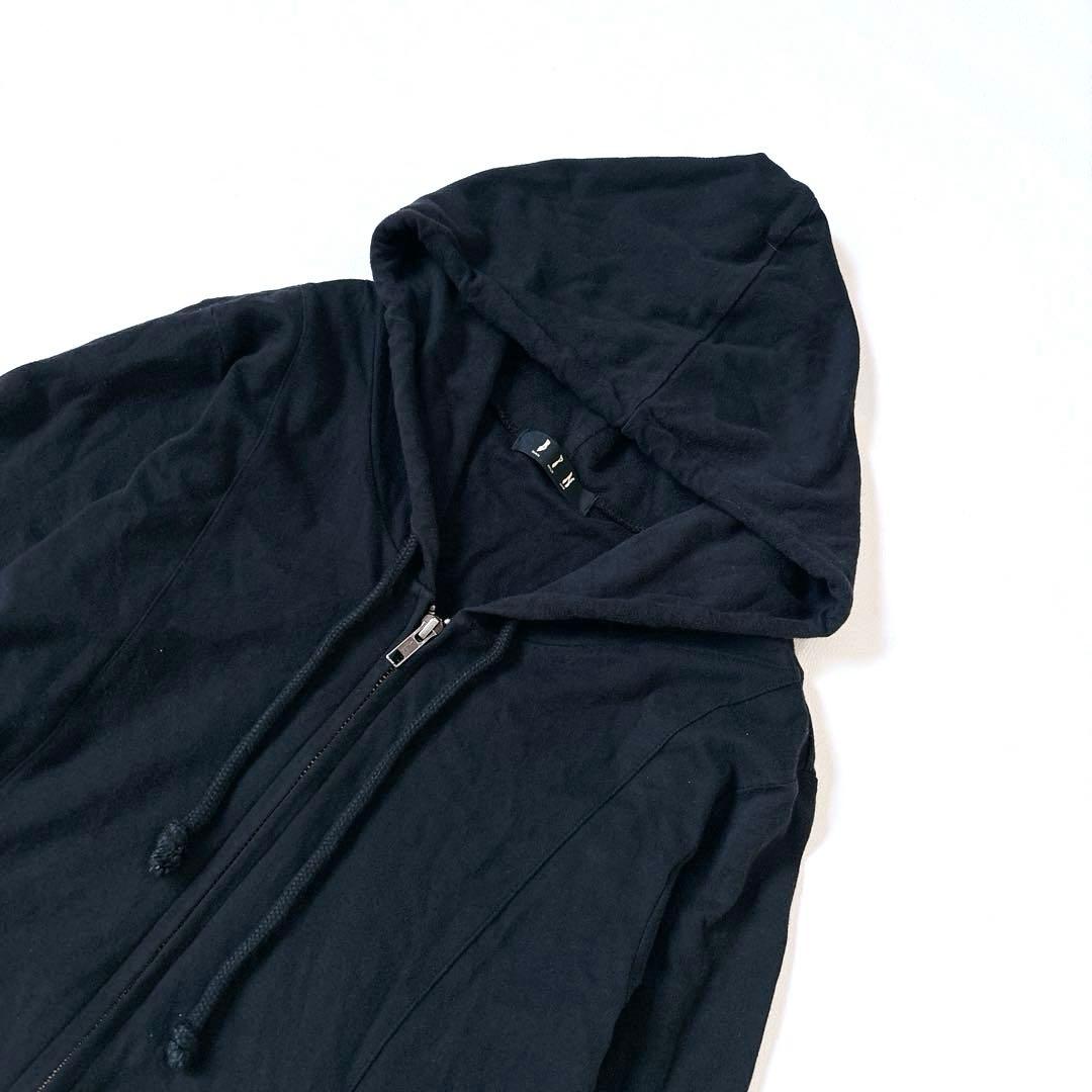 美品♡ブラックピースナウ ジップパーカー コットン ブラック y2k レア M