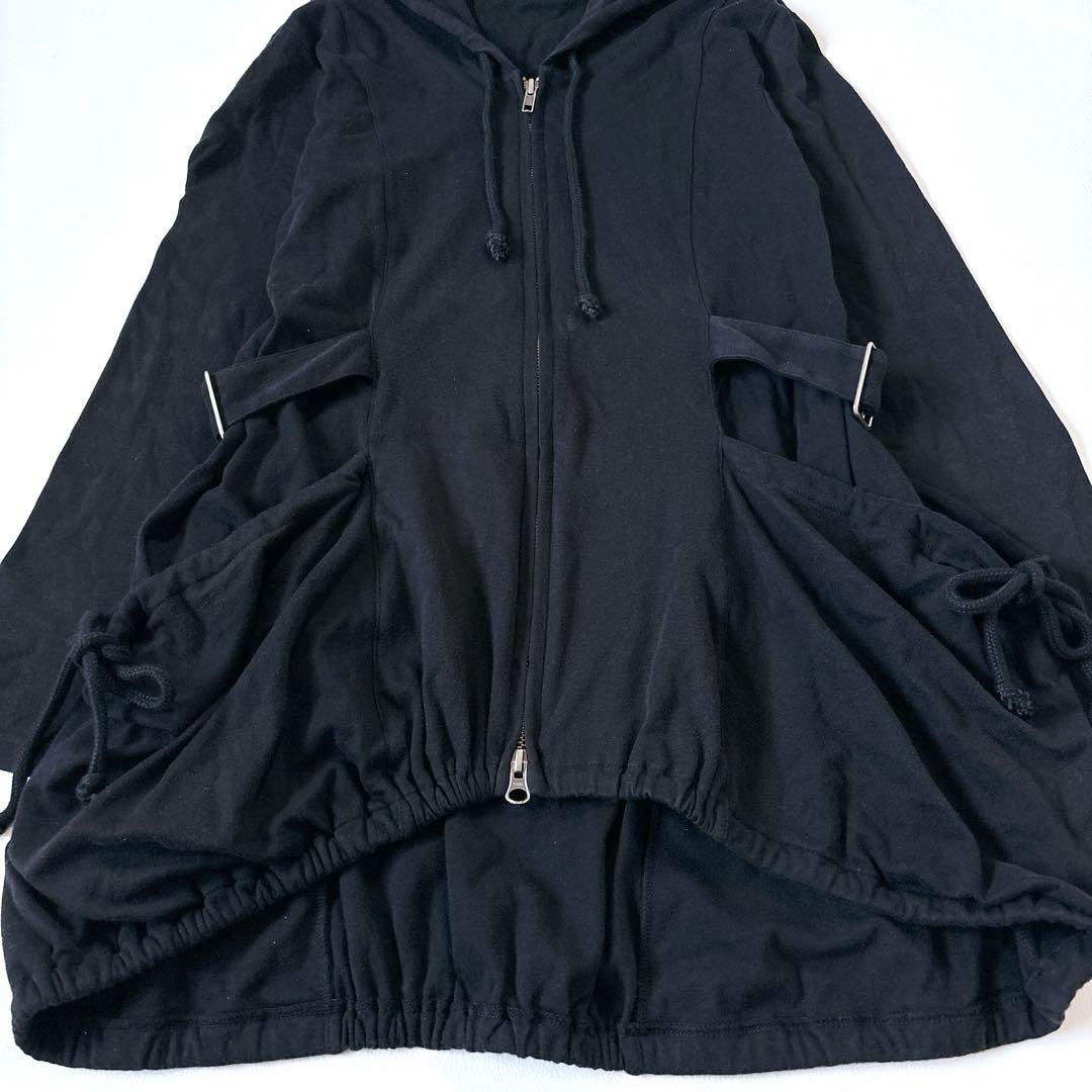 美品♡ブラックピースナウ ジップパーカー コットン ブラック y2k レア M