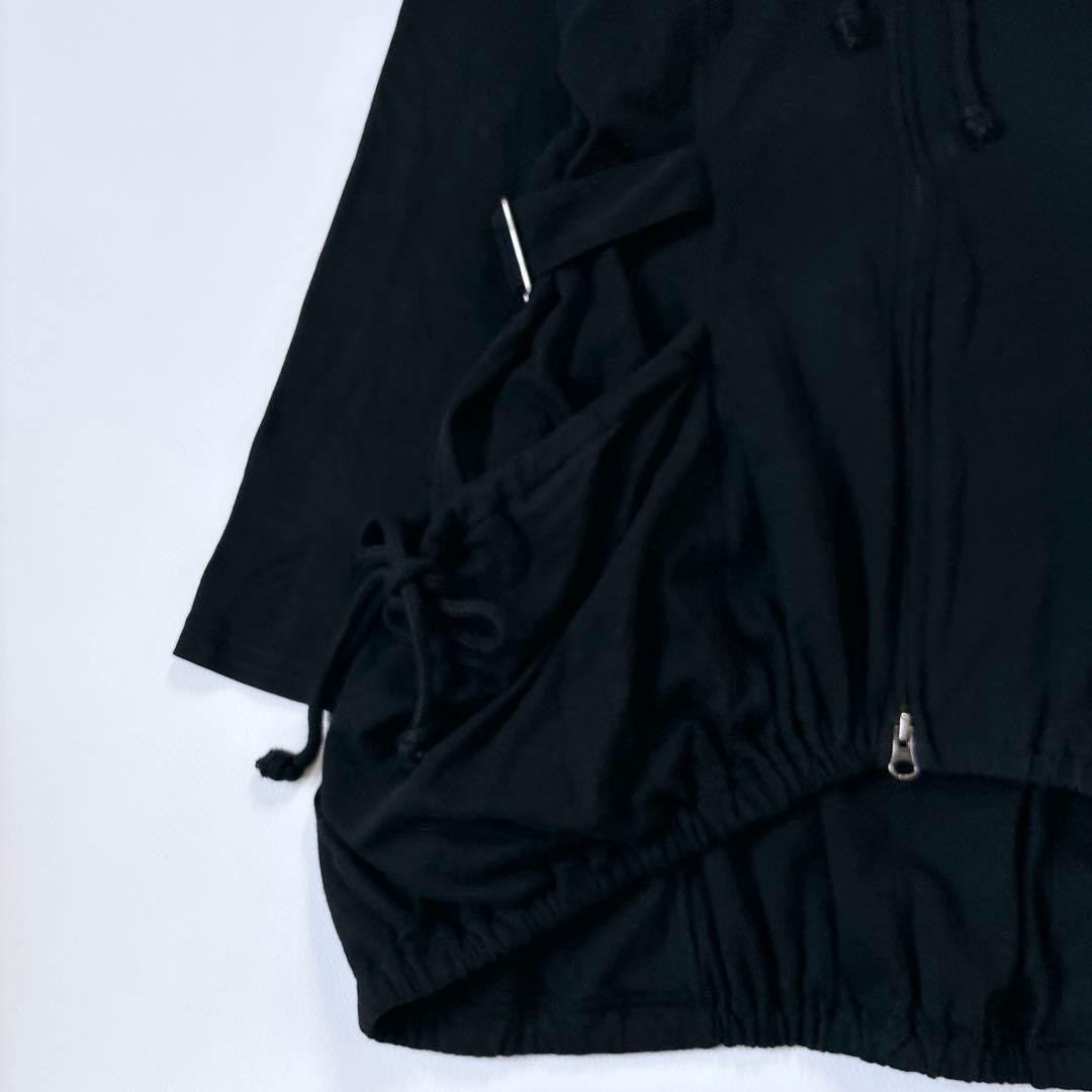 美品♡ブラックピースナウ ジップパーカー コットン ブラック y2k レア M