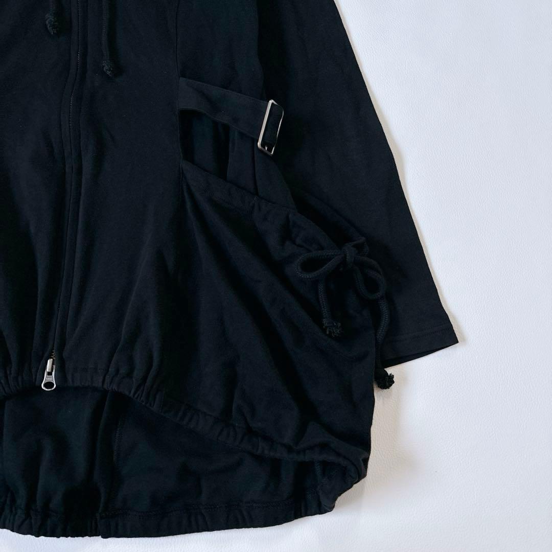 美品♡ブラックピースナウ ジップパーカー コットン ブラック y2k レア M