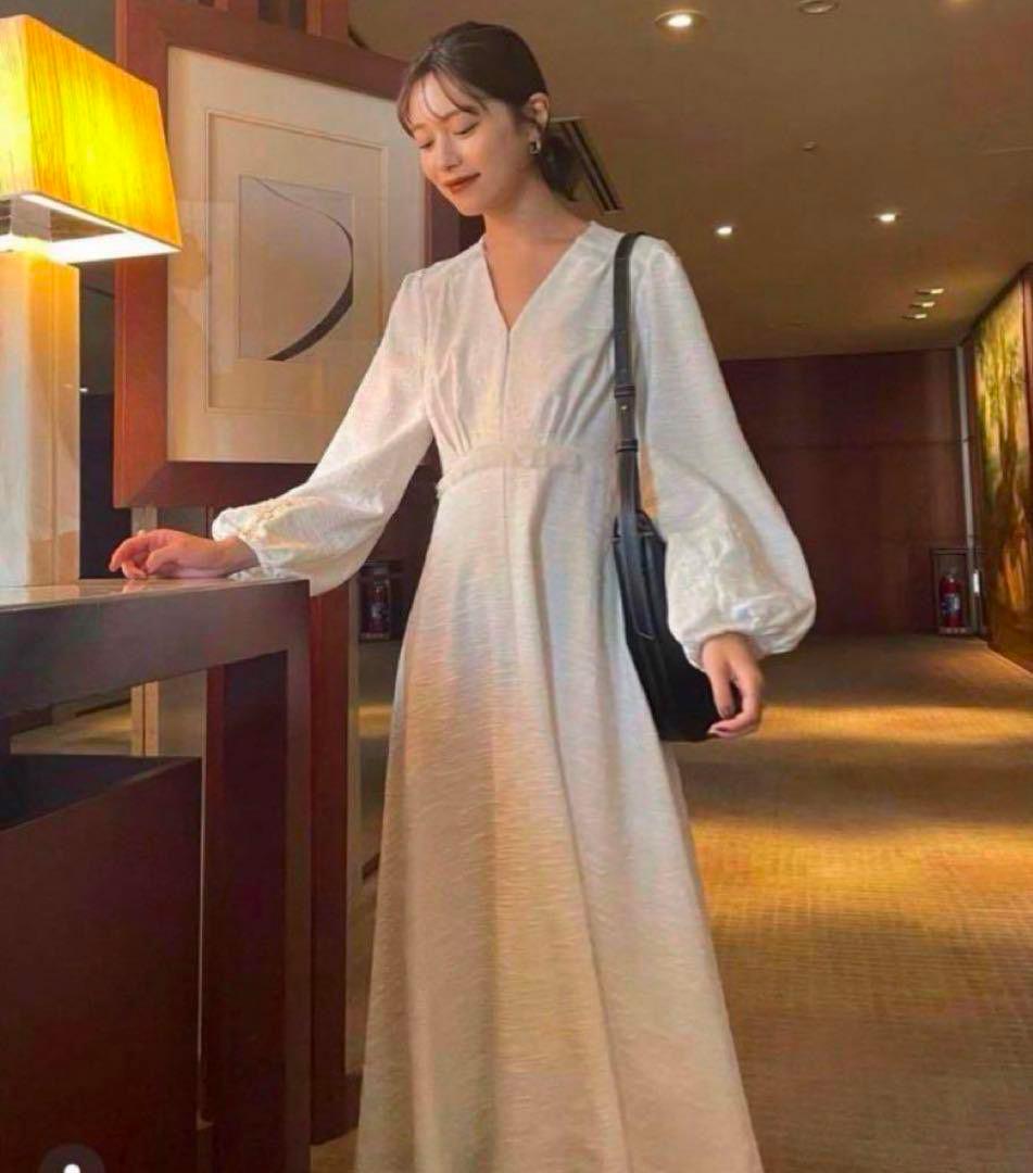 ワンピース l'or Fringe Slub tweed Dress