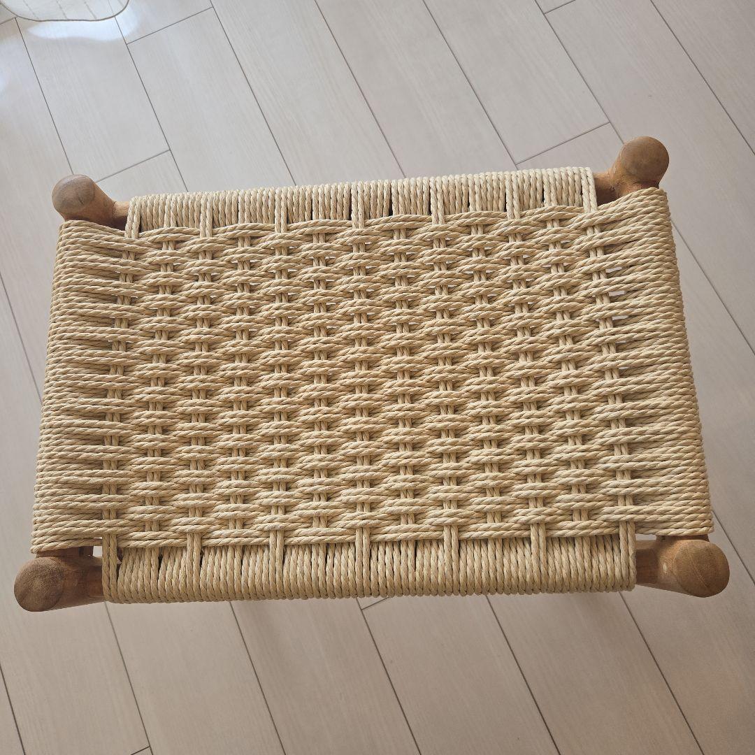 ナチュラル　ペーパーコード　ウッドスツール