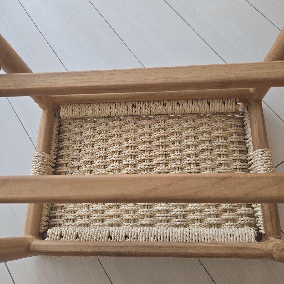 ナチュラル　ペーパーコード　ウッドスツール