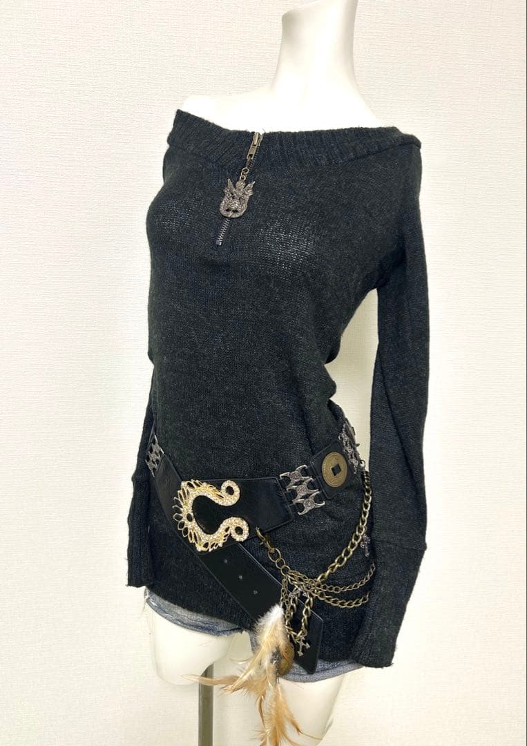 d.i.a 背中開き ニット ワンピース y2k ギャル グランジ egg