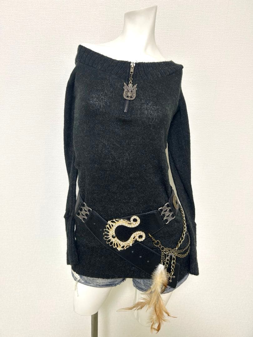 d.i.a 背中開き ニット ワンピース y2k ギャル グランジ egg