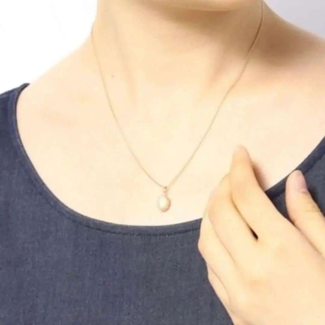 【agete】 K10 オパール リバーシブル ネックレスチャーム