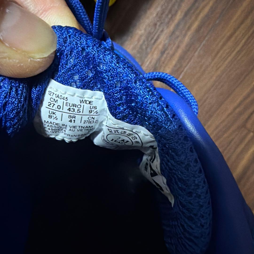 ASICS 青 メッシュ安全靴