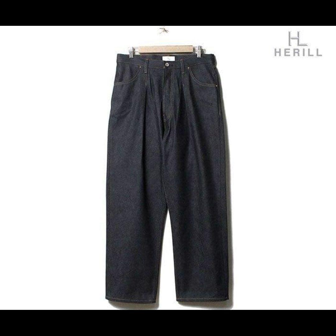 希少【HERILL】 ヘリル カシミヤ タック4PK デニム