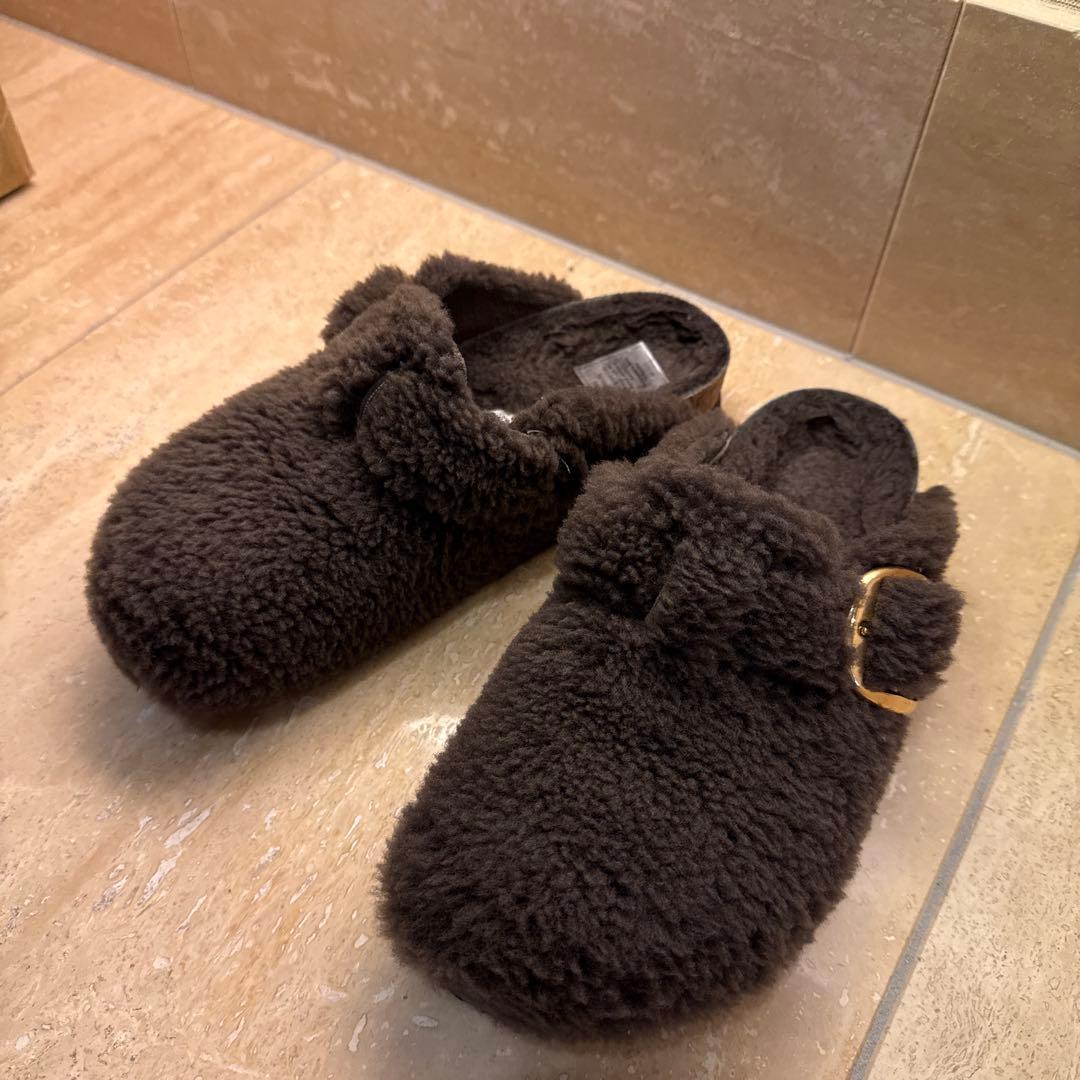 ビルケンシュトック BOSTON BB TEDDY グレー24 箱付き