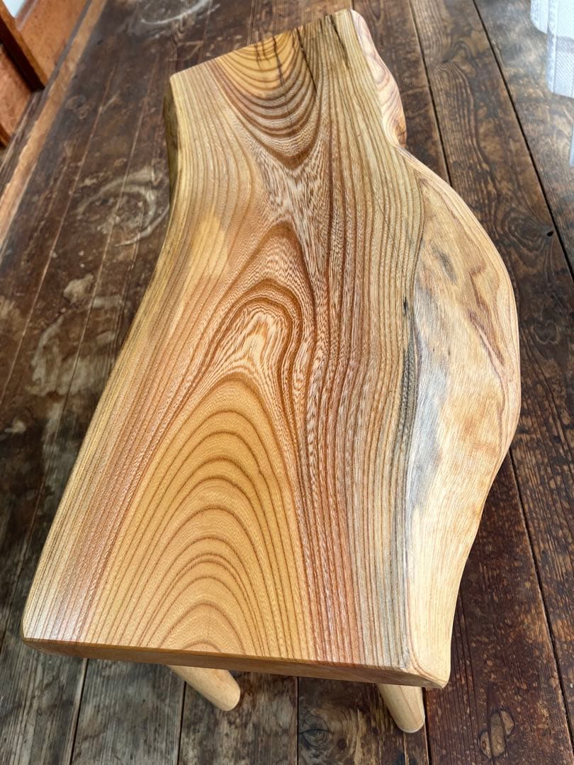 ローテーブル　ケヤキ　欅　輪切り　一枚板　サイドテーブル　ちゃぶ台 テーブル