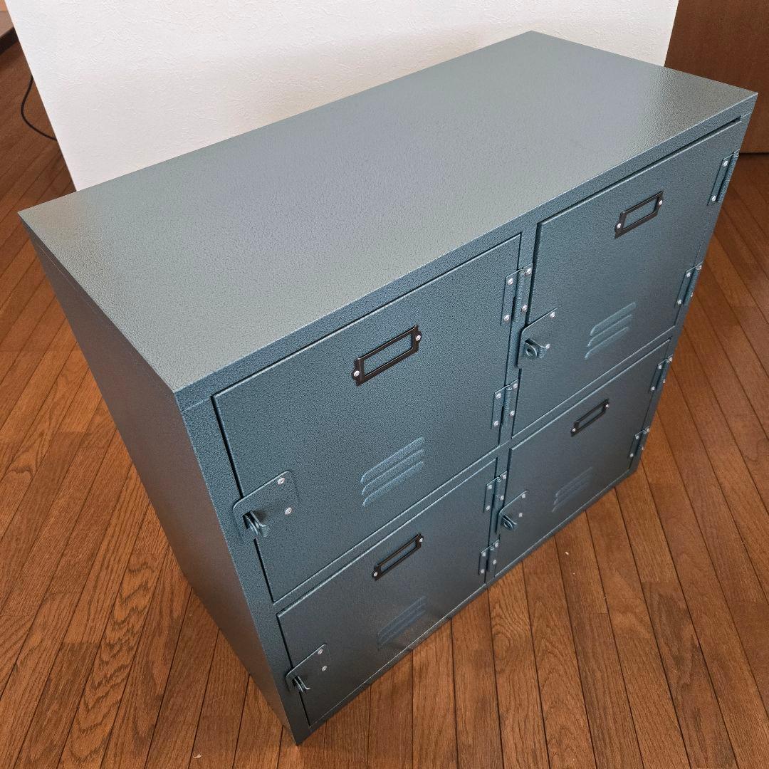 東谷 ラルド チェスト4D グリーン スチール ロッカー