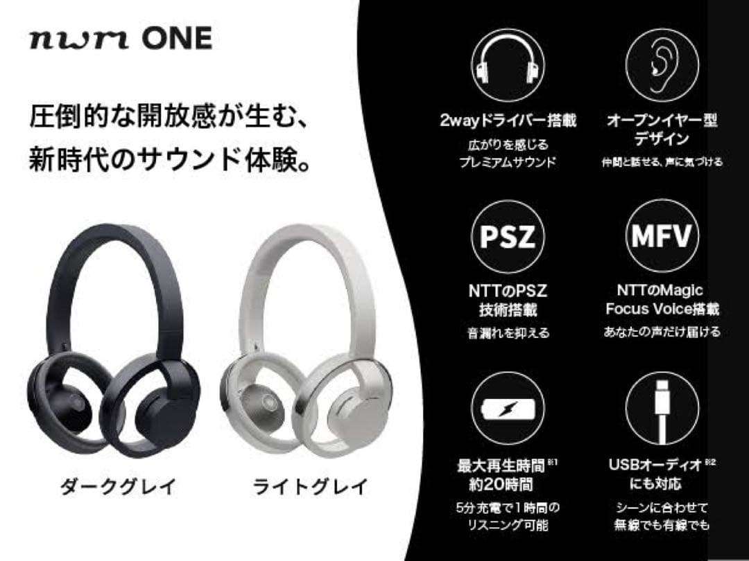 【新品未開封】 nwm ONE MBH001WA ライトグレイ