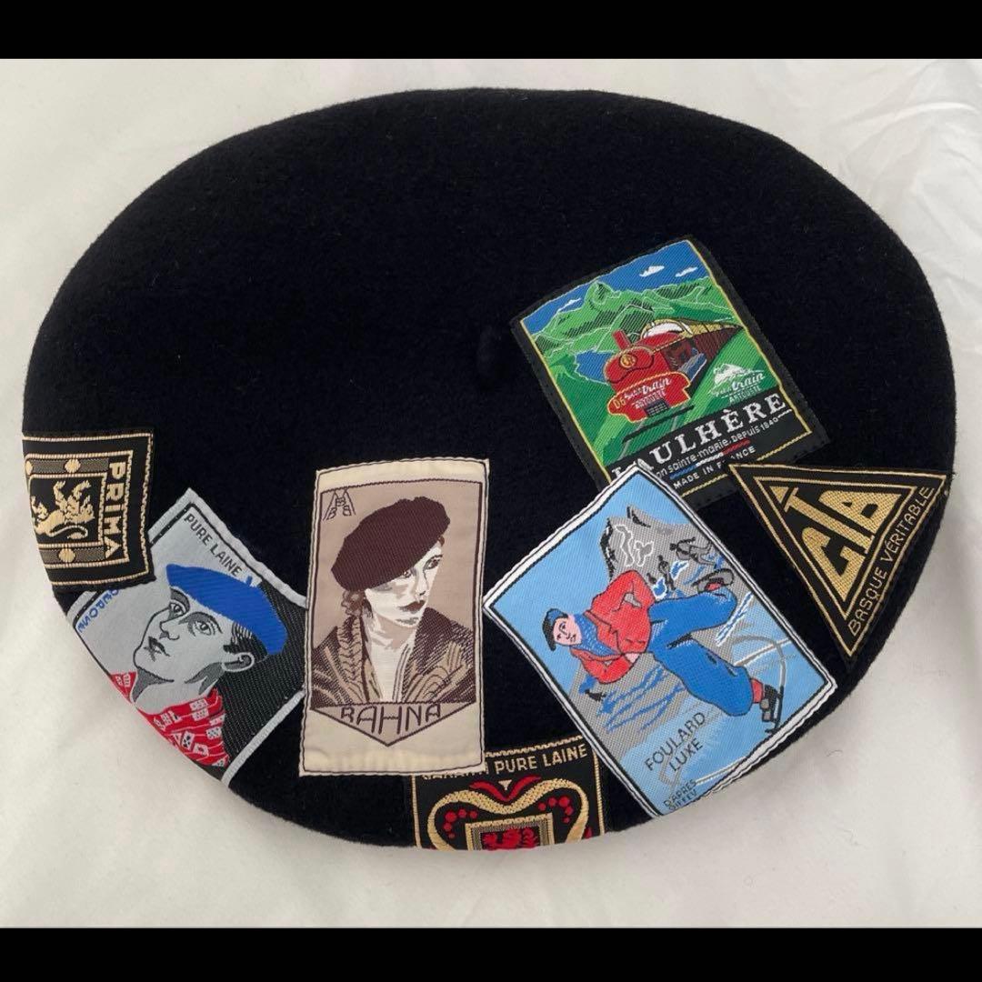 がちを 定価3万円 LAULHERE ロレール ベレー帽 黒