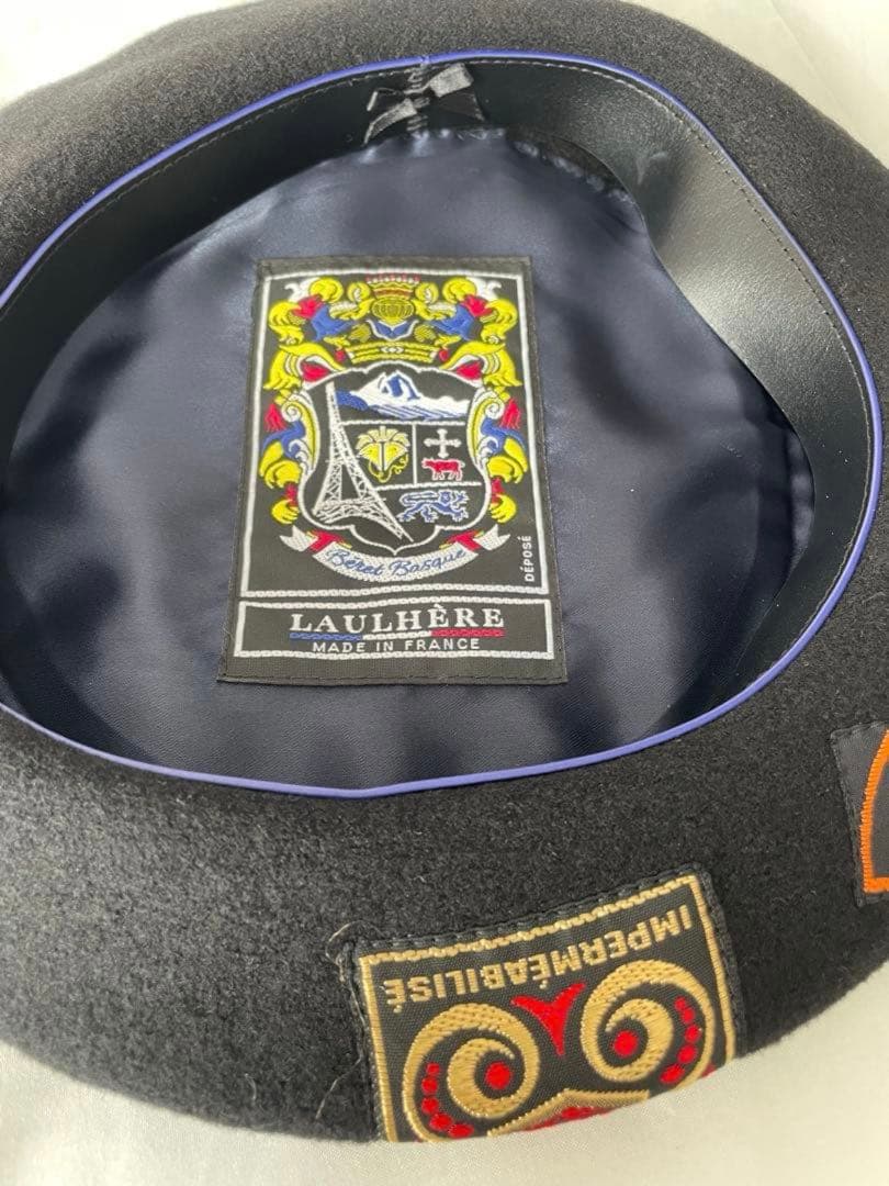 がちを 定価3万円 LAULHERE ロレール ベレー帽 黒