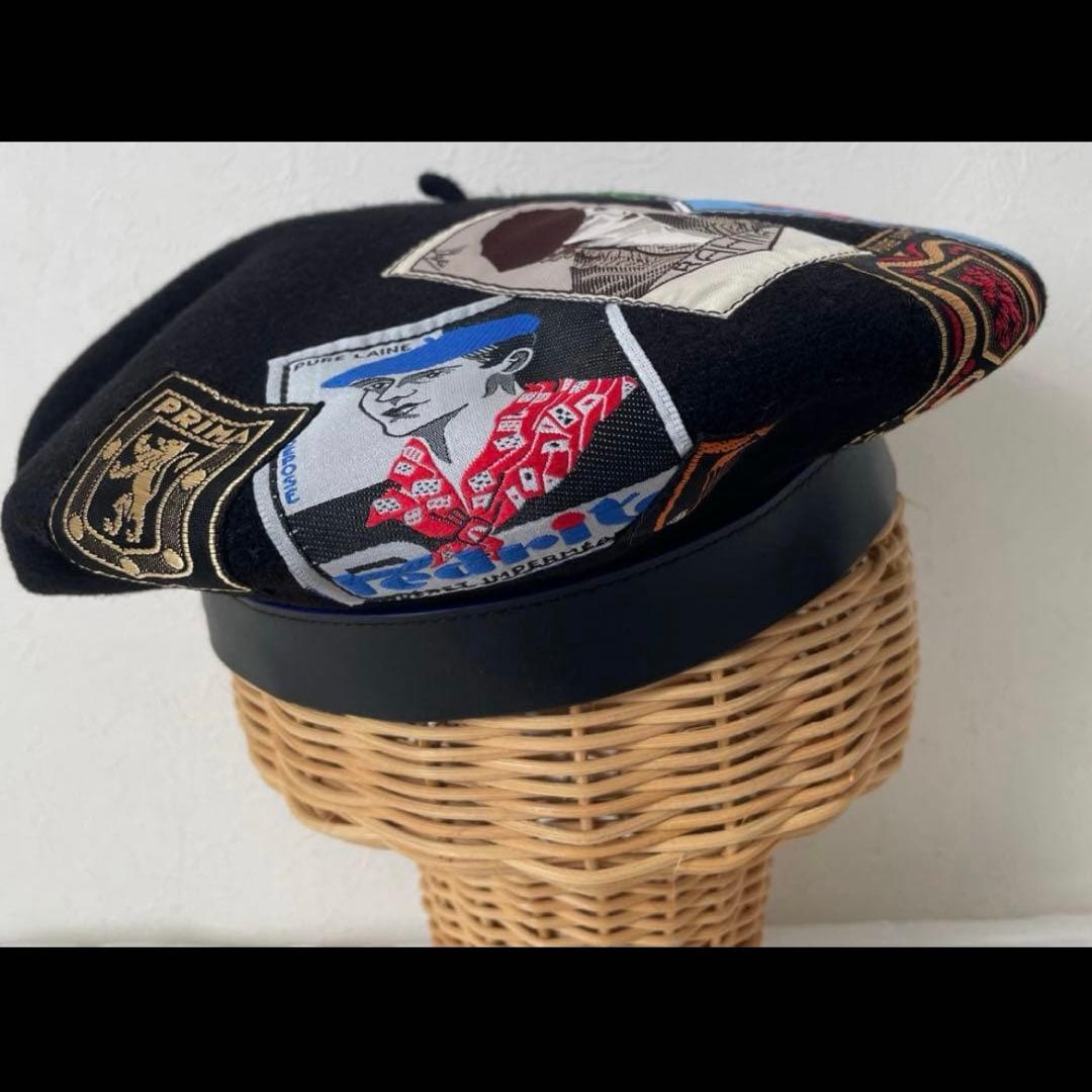 がちを 定価3万円 LAULHERE ロレール ベレー帽 黒