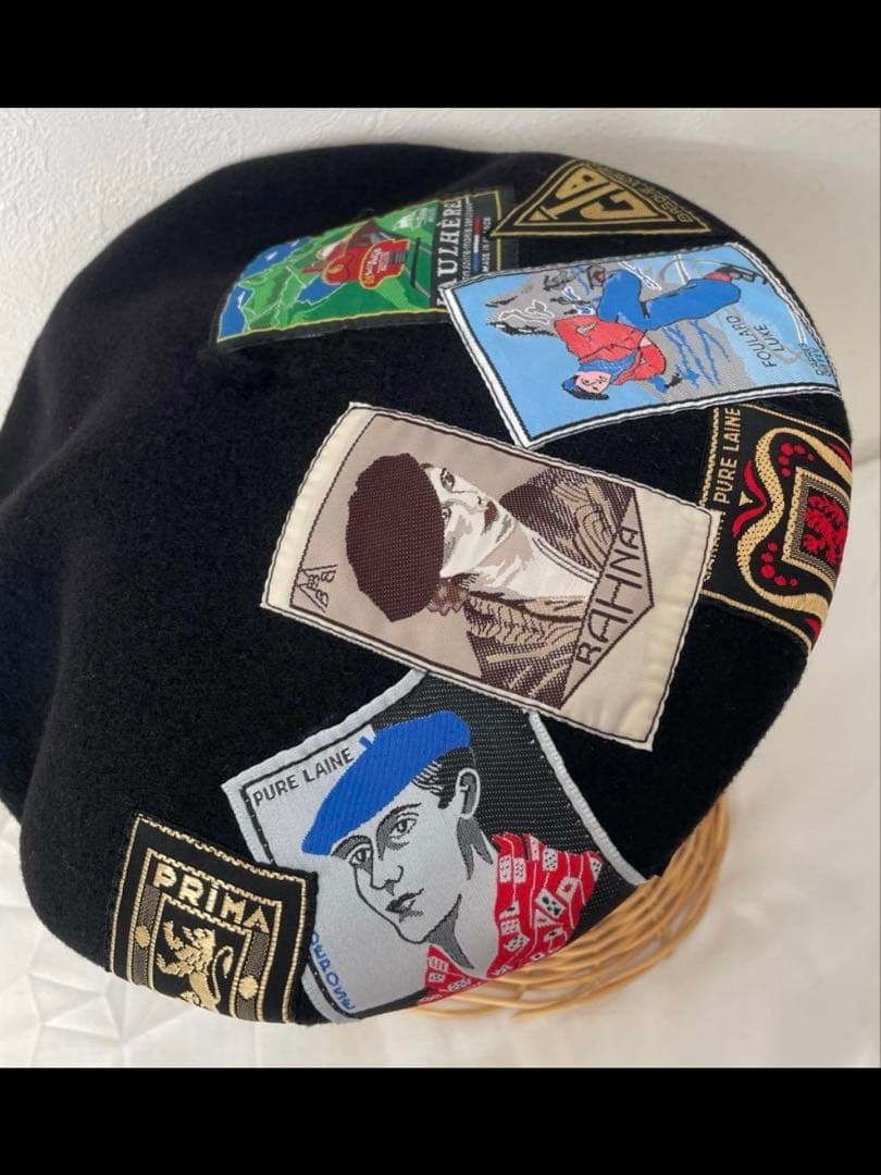 がちを 定価3万円 LAULHERE ロレール ベレー帽 黒