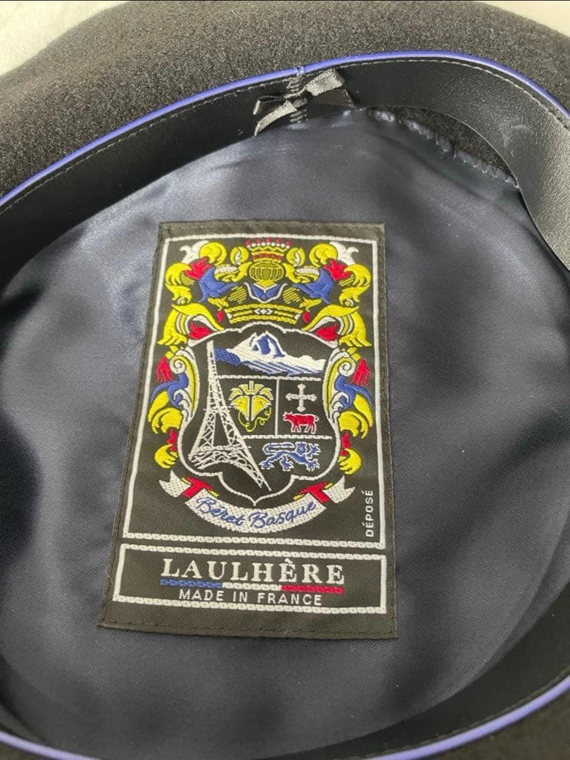 がちを 定価3万円 LAULHERE ロレール ベレー帽 黒