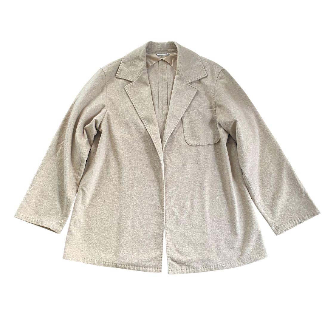 美品　MAX MARA ジャケット　カシミア100% 白タグ　ボタンレス