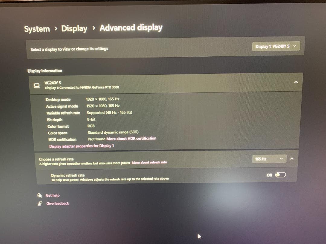ディスプレイ・モニター本体 Acer VG240Y 24-Inch IPS Full HD165 Hz