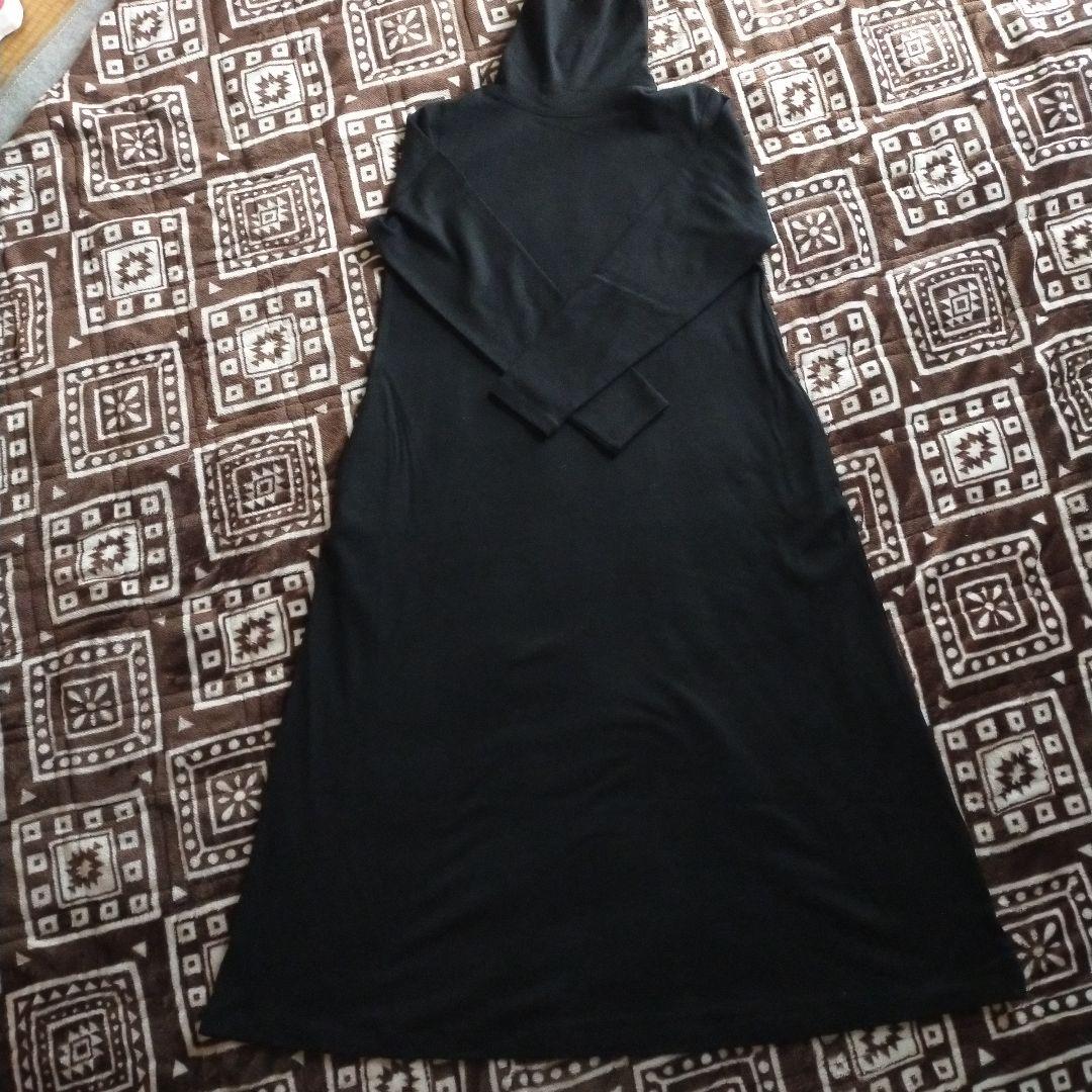 HAND ROOM ウォッシャブルウール ジャージーワンピース ブラック 黒 S