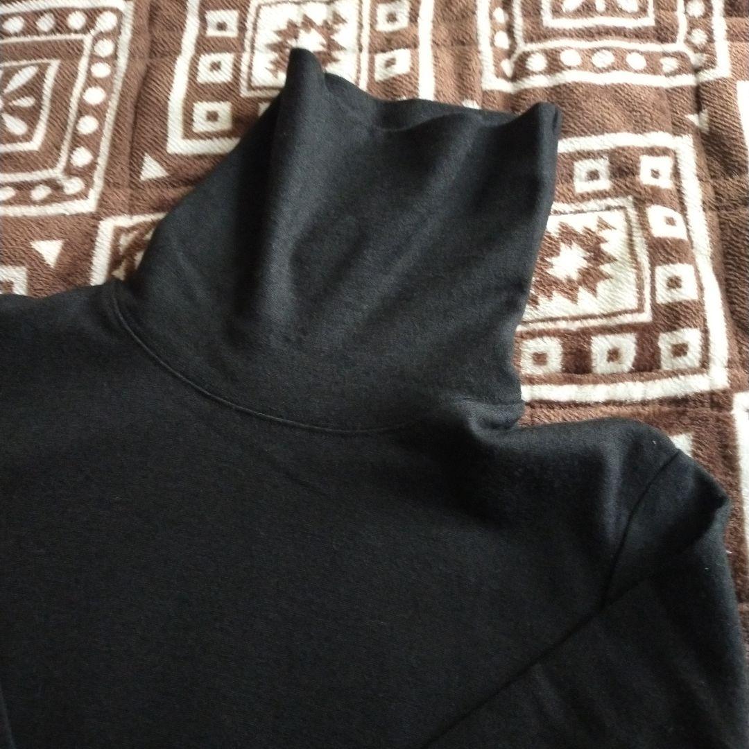 HAND ROOM ウォッシャブルウール ジャージーワンピース ブラック 黒 S