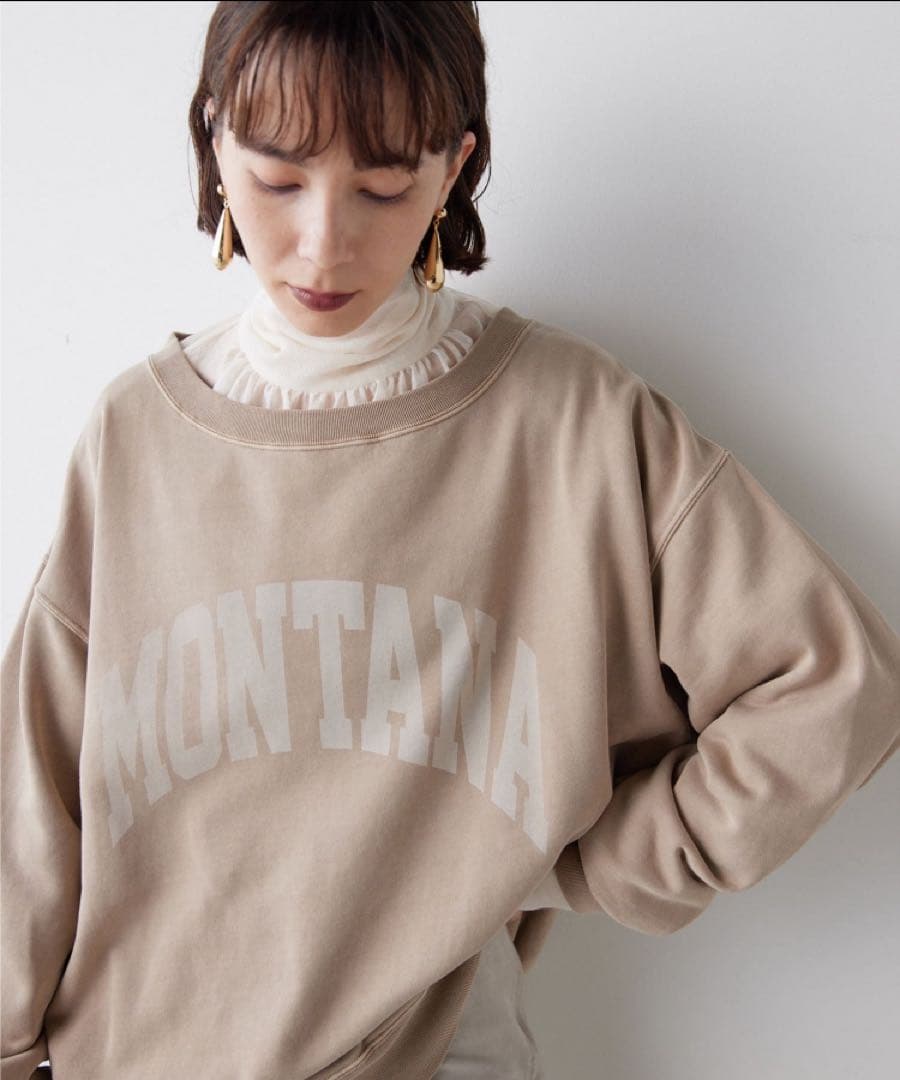 ウィムガゼット　今季　ピグメントロゴ　 プルオーバー