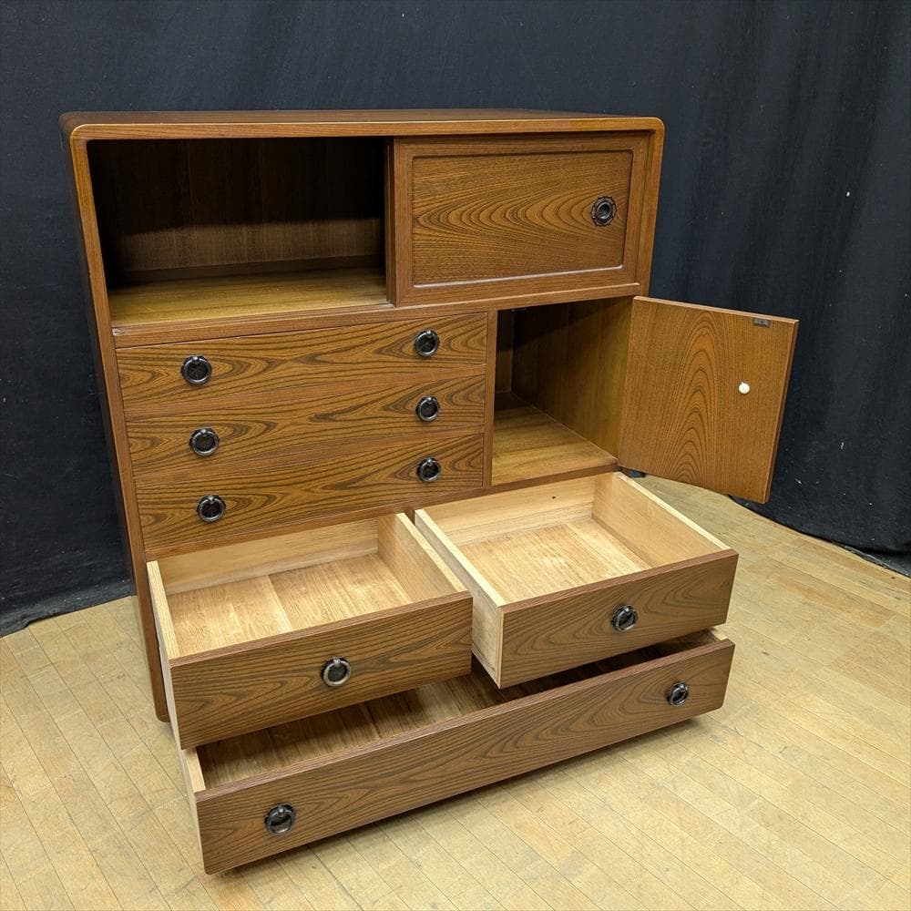 民芸家具　整理箪笥　時代箪笥　タンス　たんす　箪笥　引き出し　収納家具　引き戸