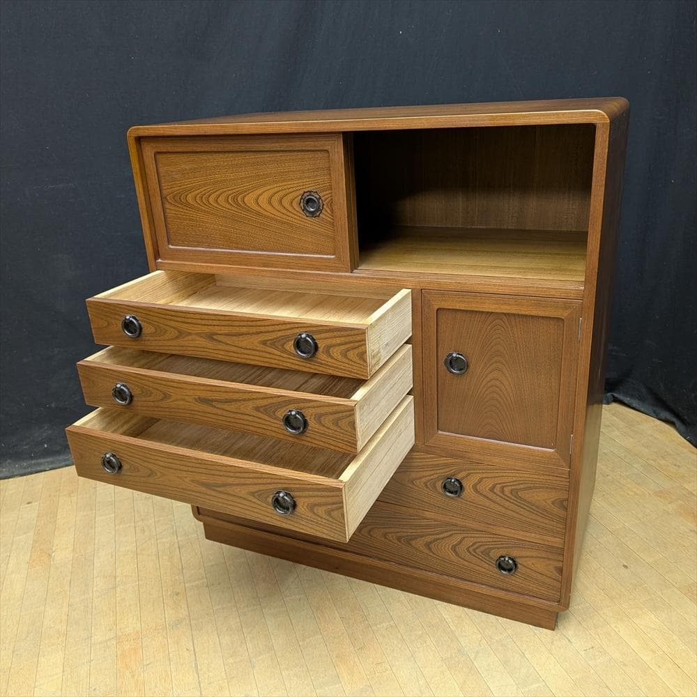 民芸家具　整理箪笥　時代箪笥　タンス　たんす　箪笥　引き出し　収納家具　引き戸