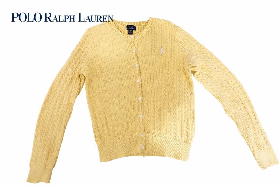 【美品】POLO RALPH LAUREN ケーブルニットカーディガン160CM
