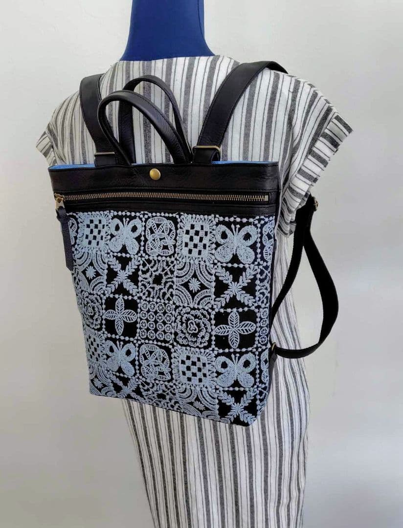 ミナペルホネン/forest tileフォレストタイルグレイ/A４トート2Way