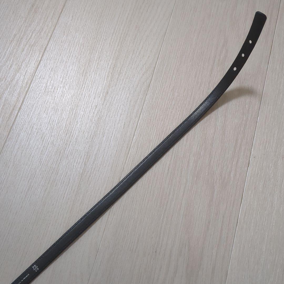 シャネル　CHANEL ココマーク　レザーベルト　ベルト　シルバー金具　ブラック