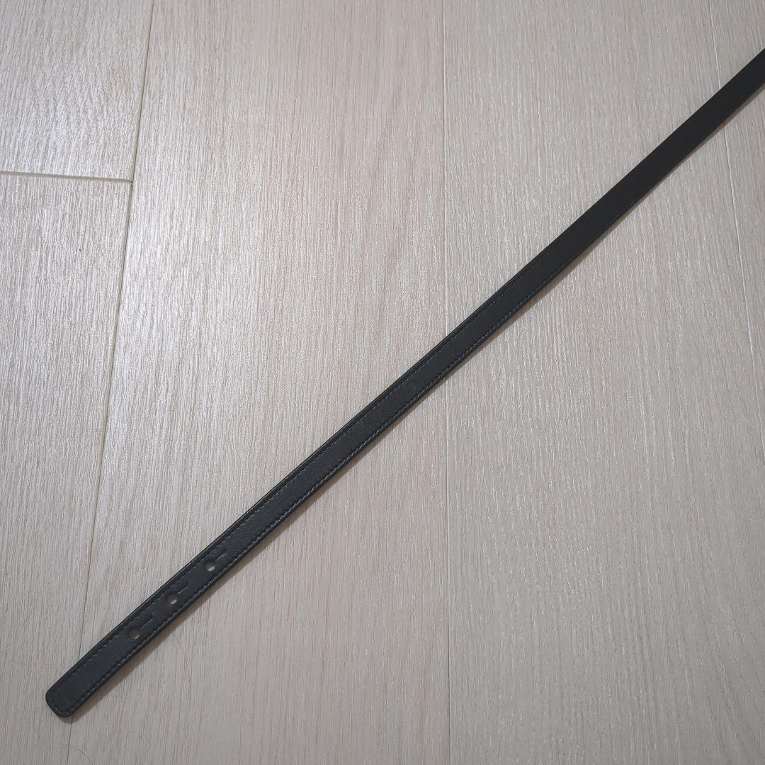 シャネル　CHANEL ココマーク　レザーベルト　ベルト　シルバー金具　ブラック