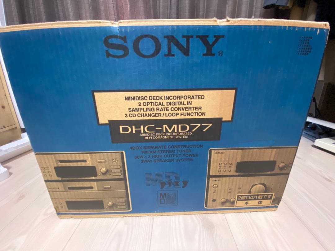 ①SONY MDコンポ　DHC-MD77 ジャンク品 ②スピーカーあります