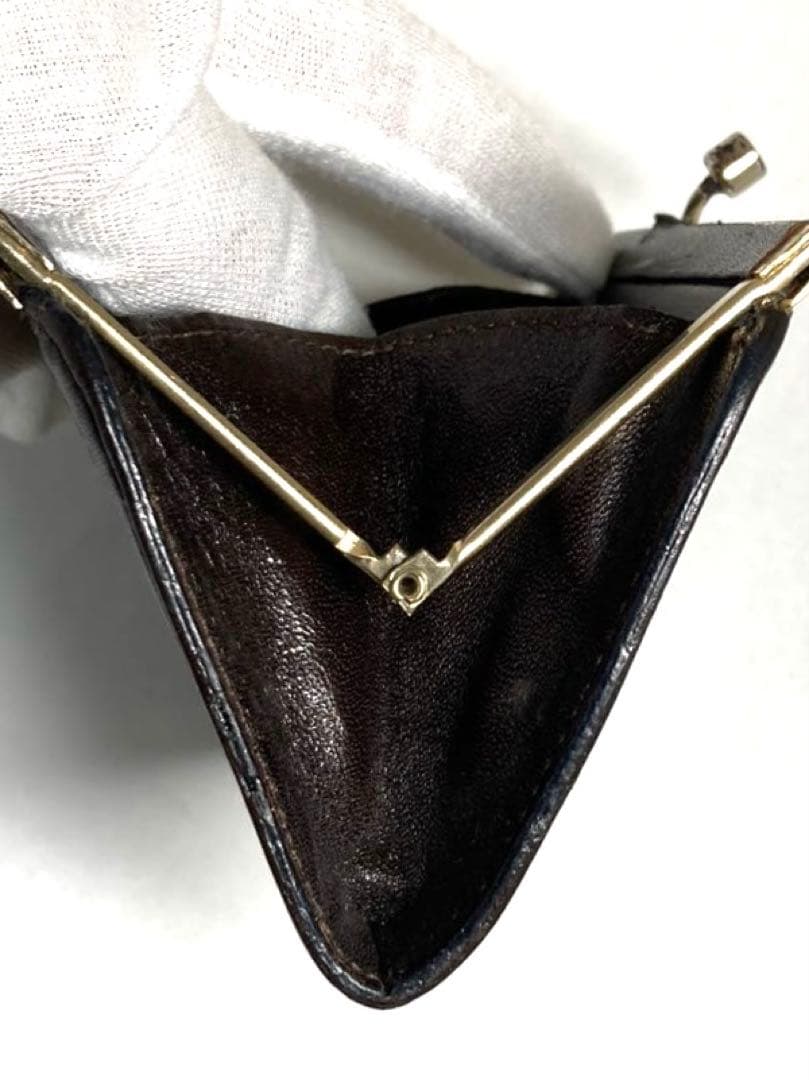 良品 FENDI フェンディ ズッカ キャンバス がま口 ケース 小銭入れ