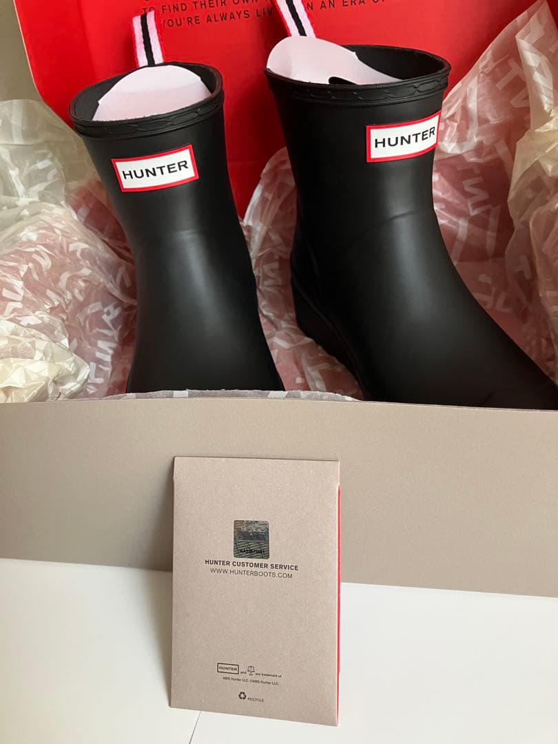 HUNTER レインブーツ オリジナル プレイショート レディース　24㎝